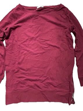 Women’s Gap Maternity Maroon Crewneck Tunic Sweatshirt Size Medium